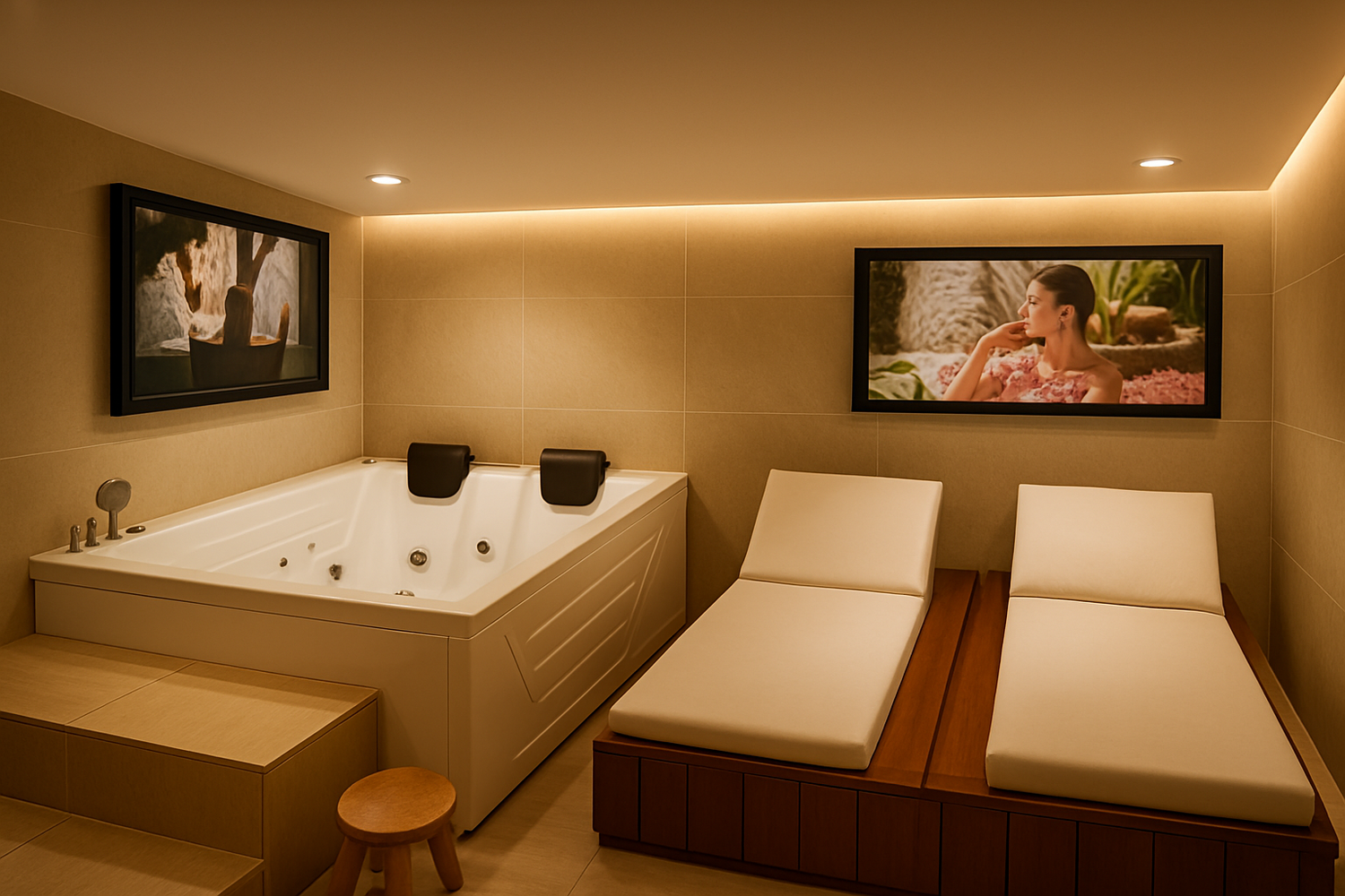 Enhanced Luxury Spa Relaxation Room